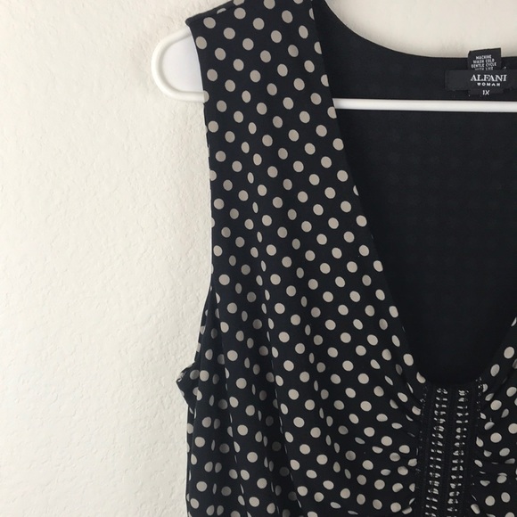 Alfani 1x Tank Top Polka Dot - Picture 4 of 6